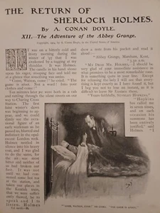 Return Sherlock Holmes Abbey Grange Conan Doyle Rare True First Printing Issue - Picture 1 of 8
