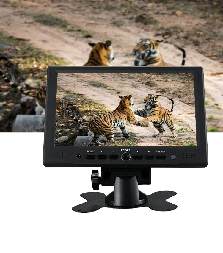 7'' IPS LCD PC Display Screen CCTV Security Monitor VGA HDMI 1080P for DSLR DVR  - Image 1 of 4