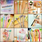 12pc Cute Pen Gel Ink Mech Pencil Korean Cartoon Stationery Kids Bday Party Gift