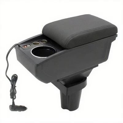 Caja de reposabrazos para HONDA CRZ CR-Z - 2 puertos USB de carga rápida y encendedor de cigarrillos Foto 1 de 4