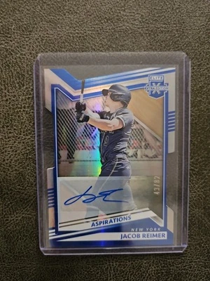 2022 ELITE EXTRA EDITION JACOB REIMER ASPIRATIONS DIE CUT AUTOGRAPH CARD #/82  - Image 1 of 2