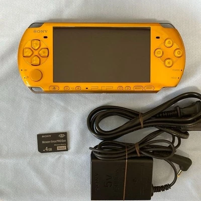 Excellent Sony PSP-3000 Console Yellow Gold / Charger - Image 1 of 4
