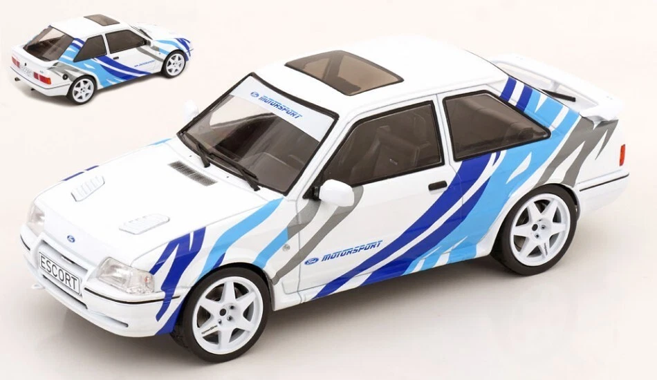 FORD ESCORT MK IV RS TURBO S2 1990 WHITE/DECALS 1:18 - Immagine 1 di 1