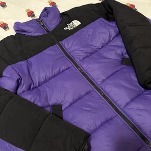 The North Face 1996 Retro Nuptse Puffer Jacket Purple Black Size M fits Large - Picture 1 of 6