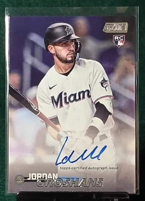 2023 Topps Stadium Club JORDAN GROSHANS Autograph RC Marlins - Image 1 of 2