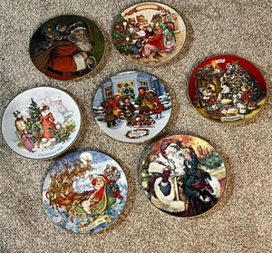 Lote de 7 Platos de Navidad Porcelana Avon 1987 1989 1990 1991 1992 1993 1994 - Imagen 1 de 10