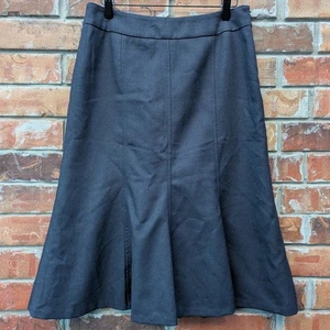 Pendleton Virgin Wool Flared Navy Blue Skirt Women's Sz 6 Side Zip Career Office - Picture 1 of 6