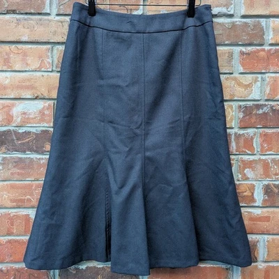 Pendleton Virgin Wool Flared Navy Blue Skirt Women's Sz 6 Side Zip Career Office - Image 1 of 4