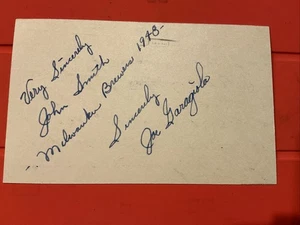 Joe Garagiola🔥MLB Debut : 1946 St. Louis Cardinals 🔥Auto Postkarte 🔥🔥🔥 - Bild 1 von 2