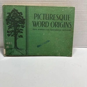 PICTURESQUE WORD ORIGINS Webster's New International Dictionary 1933 Ex Liberia - Imagen 1 de 12