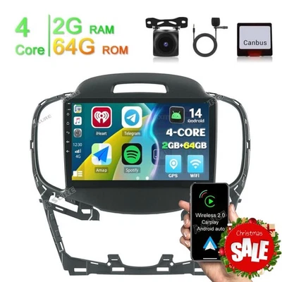 Rádio estéreo veicular 64GB Android 14 para Buick Lacrosse 2014-2016 GPS Apple Carplay - Imagem 1 de 4