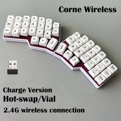 CORNE V4 2.4G Wireless Split Ergonomic Keyboard Hot-Swap VIAL 46-Key MX - Image 1 of 4