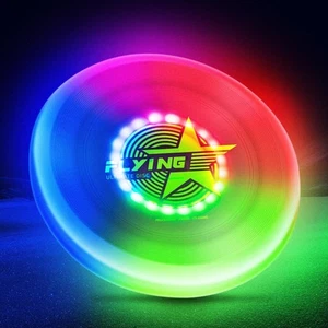 Glow in The Dark LED Flying Disc - 7 Dynamic Modes, 7 Colors, IP65 Waterproof... - Picture 1 of 7