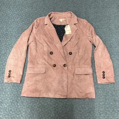 Blazer Dobladillo e Hilo Mujer Grande Rosa Pana Doble Pecho Forrado Floral Foto 1 de 4