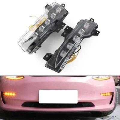Fog Daytime Running Light DRL Turn Signal Light For Tesla Model 3 For Model Y - Image 1 of 4