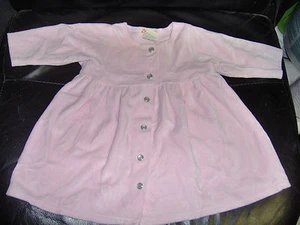 Zutano Baby Pink Plush Coat Dress size 0-3 months Snap Front Closure - Picture 1 of 3