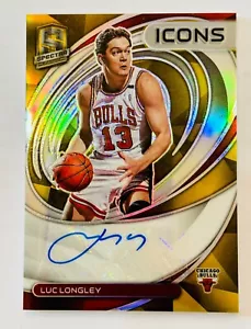 Luc Longley 2021-22 Panini Spectra Icons Gold Prizm Autograph Auto /10 - Picture 1 of 1