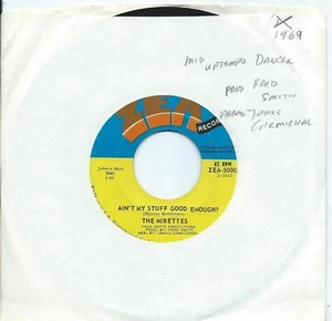 Mirettes (The):Ain't my stuff good enough?/The time and the season:US Zea:1969 - Picture 1 of 2