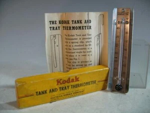 Termómetro de tanque y bandeja Eastman Kodak vintage en caja original #102 - Imagen 1 de 1