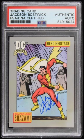 1991 Jackson Bostwick Silver Age Shazam! Signed Card (PSA/DNA Slabbed) Cover