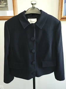 J. K. Bennett London Damen kurze blaue maßgeschneiderte Langarm Jacke Größe 10 - Bild 1 von 6