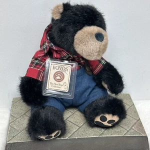 BOYDS QVC EXCLUSIVE BILLY BOB BEARCOUNTRY OVERALLS FLANNEL SIGNED 2106/7100 - Picture 1 of 5
