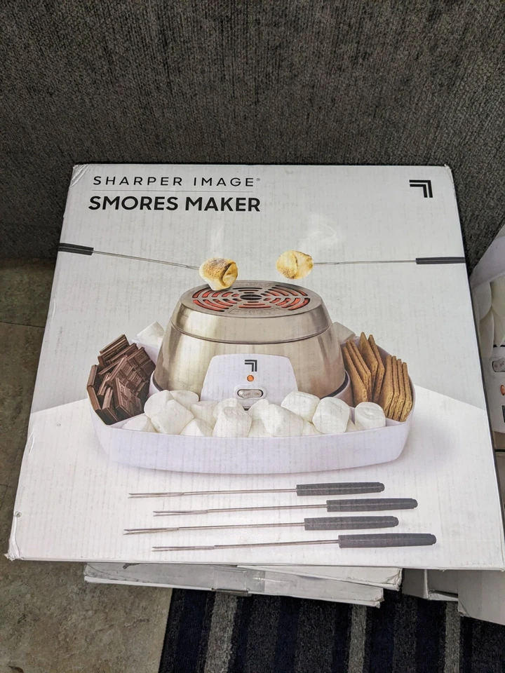 全新 Sharper Image 电动桌面 S'mores 制造商 适用于室内,4 个倾斜器  — 第 1/1 张图片