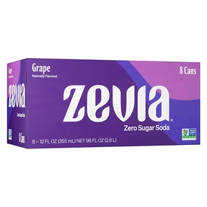 Zevia Zero Sugar Soda, Grape, 12 Oz (8-Pack) – Naturally Sweetened - Picture 1 of 12