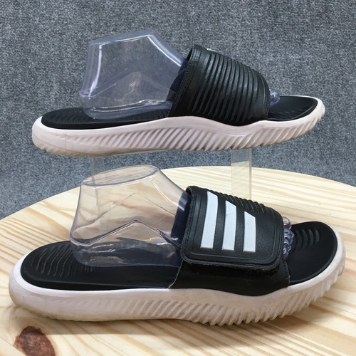 Adidas Sandali Uomo 12 Alphabounce Slide 2.0 Nero Punta Aperta Slip On GY9415