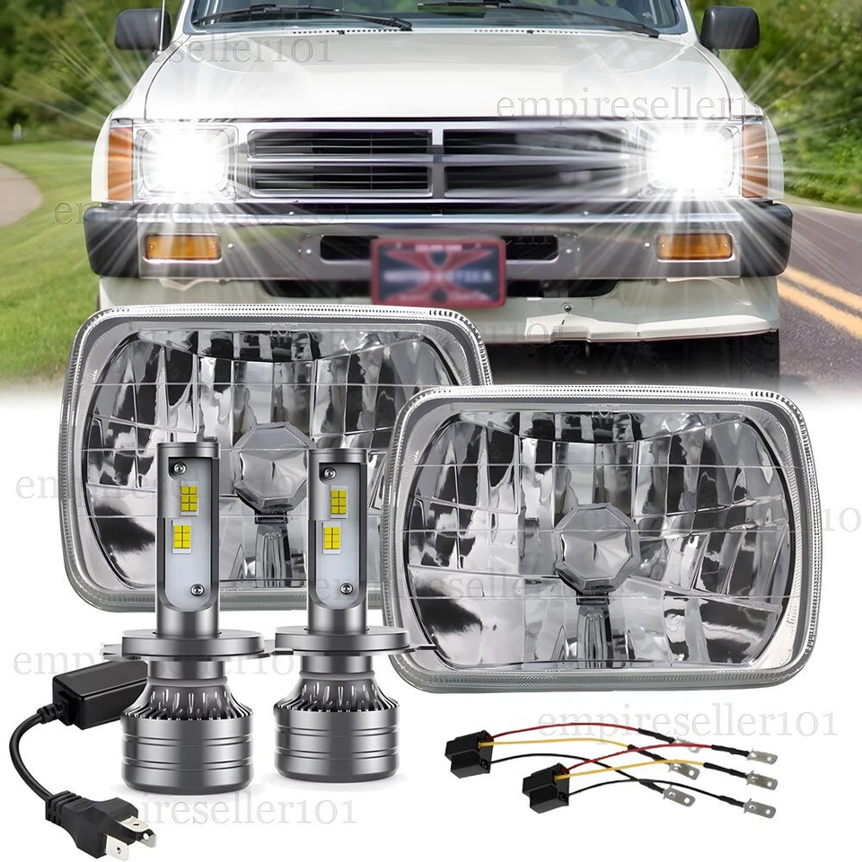 Par de faros 7x6" H4 6000K 7"x 6" para camioneta Toyota Hilux 1988-1997 1982-1995 Foto 1 de 4