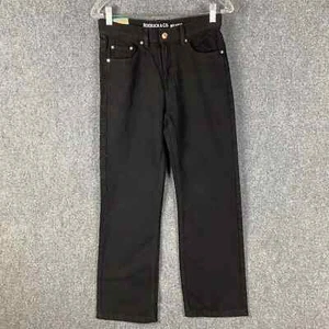 Roebuck & Co Relaxed Jeans Boys Husky Straight Leg Denim Black Sizes 9-18 - Picture 1 of 5