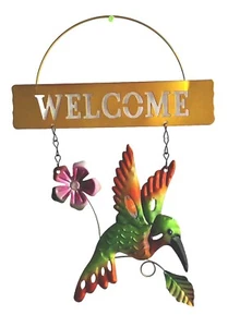 Garden Hummingbird Welcome Sign - Picture 1 of 5