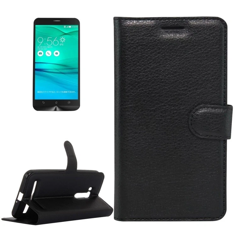 COVER CUSTODIA PER ASUS ZENFONE GO TV ZB551KL X013D PELLE NERO STAND CASE FIBBIA - Immagine 1 di 1