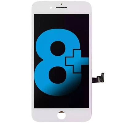 LCD Assembly With Steel Plate Compatible For iPhone 8 Plus (Aftermarket) (White) - Image 1 of 4