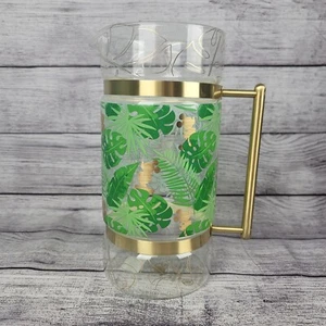 Disney Home Mickey Mouse Tropical Glass Pitcher 9.25" - Picture 1 of 3