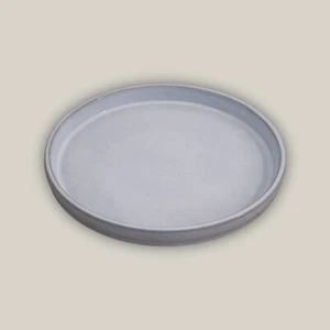Round | White - Ceramic Clay Plant Saucers (8"-19.5") - Free Shipping - Picture 1 of 36