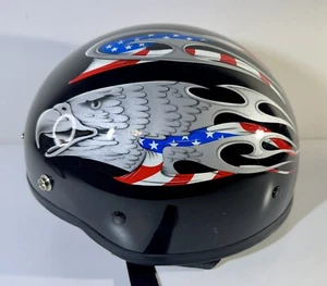 Casco Harley Davidson vintage Screaming Eagle EE. UU. Bandera Llama Talla M 58 *LEER - Imagen 1 de 9