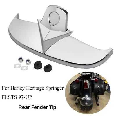 Punta de guardabarros trasero cromada apta para Harley Heritage Springer FLSTS EFI FLSTSI 1997-UP Foto 1 de 4