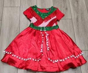 Nickelodeon Jojo’s Closet Jojo Holiday Christmas Sequins Girls Dress Size M 7/8  - Picture 1 of 5