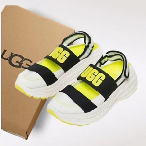 UGG Slingback Runner Women's Sneaker Sandals White & Yellow SELECT SIZE NEW - Picture 1 of 18
