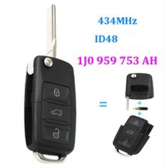 Clé générique Vierge ID48 Vw Golf Passat Polo Skoda 1J0959753AH Testé AH