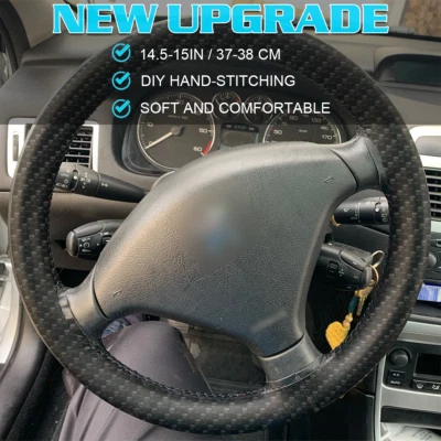 Cubierta de volante cosida a mano hágalo usted mismo 14,5-15" para Tesla Roadster 2008-2011 Foto 1 de 4