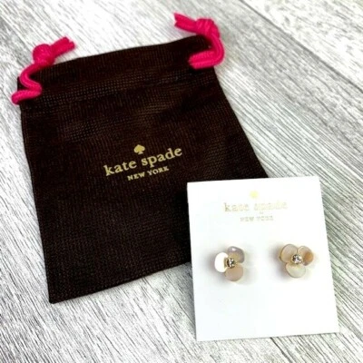 Серьги-гвоздики Kate Spade New York Disco анютины глазки перламутровый цветок. Новый с Ярлыками - Изображение 1 из 4