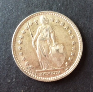 Suisse -   Très Jolie monnaie de  1 franc  1913 en argent - belle qualité - Imagen 1 de 2