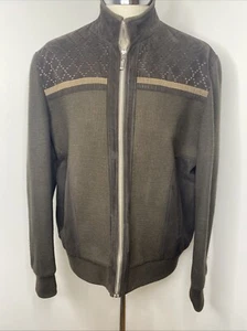 Giubbotto bomber uomo Enzo Tovare marrone taglia XL look scamosciato toppa gomito zip cappotto - Foto 1 di 10