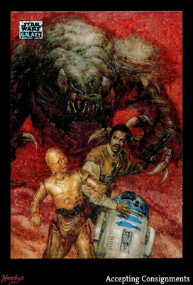 2024 Topps Chrome Star Wars Galaxy Mini Diamond Refractor Lando, R2-D2, C-3PO - Image 1 of 2