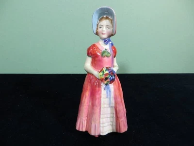 Royal Doulton Bone China DIANA 5 3/4" Figurine Flower Girl Red Dress HN1986 ENGL - Image 1 of 4