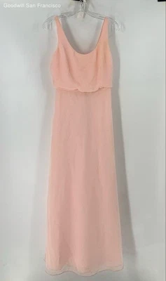Weddington Way Peach Sleeveless Scoop Neck Bridesmaid Maxi Womens Dress Size 0 - Image 1 of 4