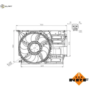 FAN ENGINE COOLING 47954 FOR B32S15A B36A15A B38A15A/A15F 1.5L 3cyl 2.0L 4cyl - Picture 1 of 9