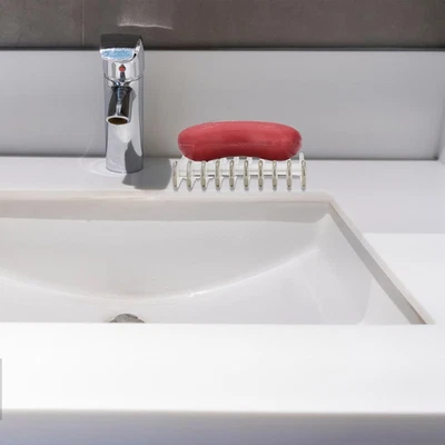 Soporte de jabón de barra de plástico de 2 piezas jabonera auto drenante ahorradores de jabón para barra... Foto 1 de 4